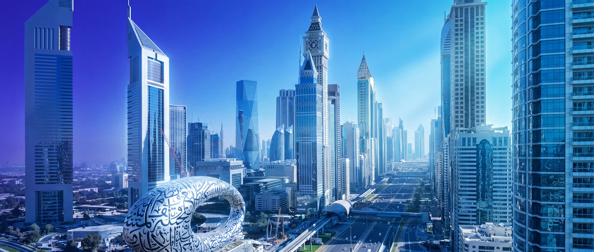 Panoramic Dubai cityscape